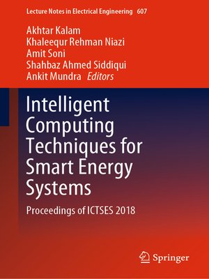 cover image of Intelligent Computing Techniques for Smart Energy Systems
